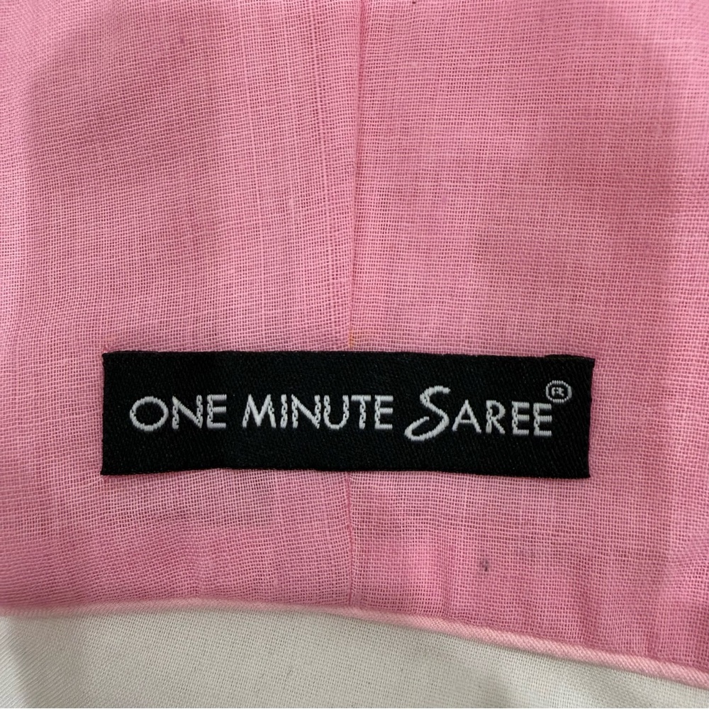 Pink Sweetheart Crop Top bustier cami blouse one minute saree - Picture 6 of 7